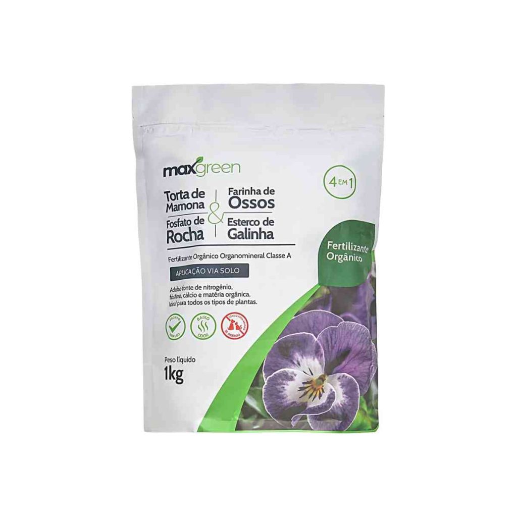 Torta de Mamona | Farinha de Ossos | Fosfato de Rocha | Esterco de Galinha - MaxGreen - 1kg